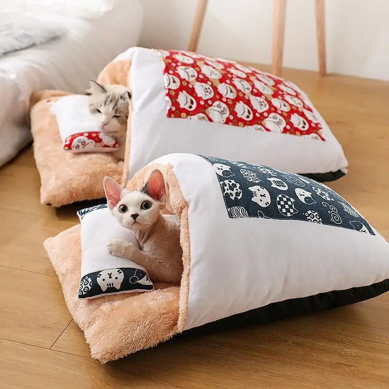 Niche Chat Semi-ouverte en Polaire - Cocon Douillet