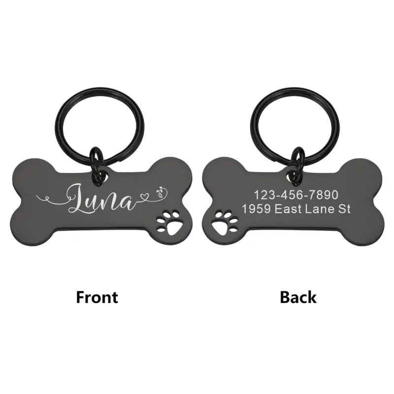 Médaille Identification Chat Os - Gravure Personnalisée