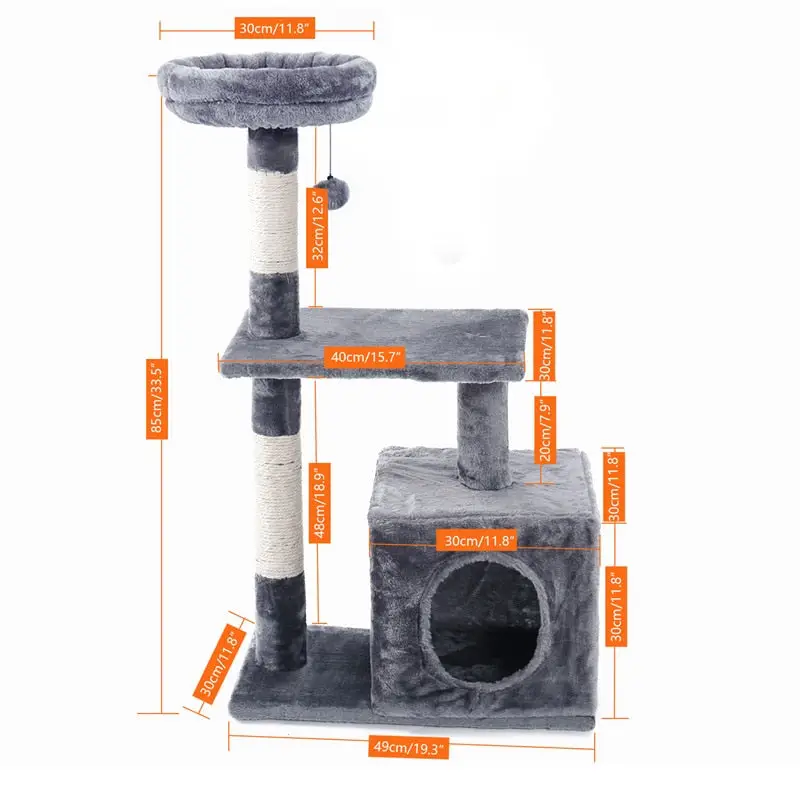 Arbre à Chat de Luxe avec Hamac et Griffoir