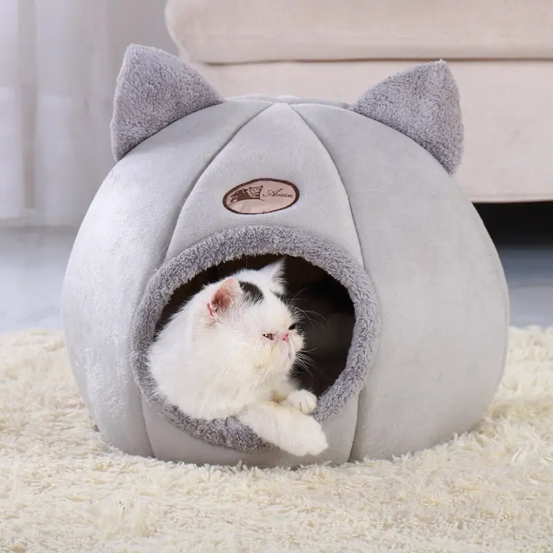 Maison pour Chat - Dôme Douillet avec Oreilles