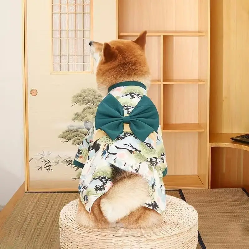 Kimono Chien Style Japonais - Tissu Léger et Respirant