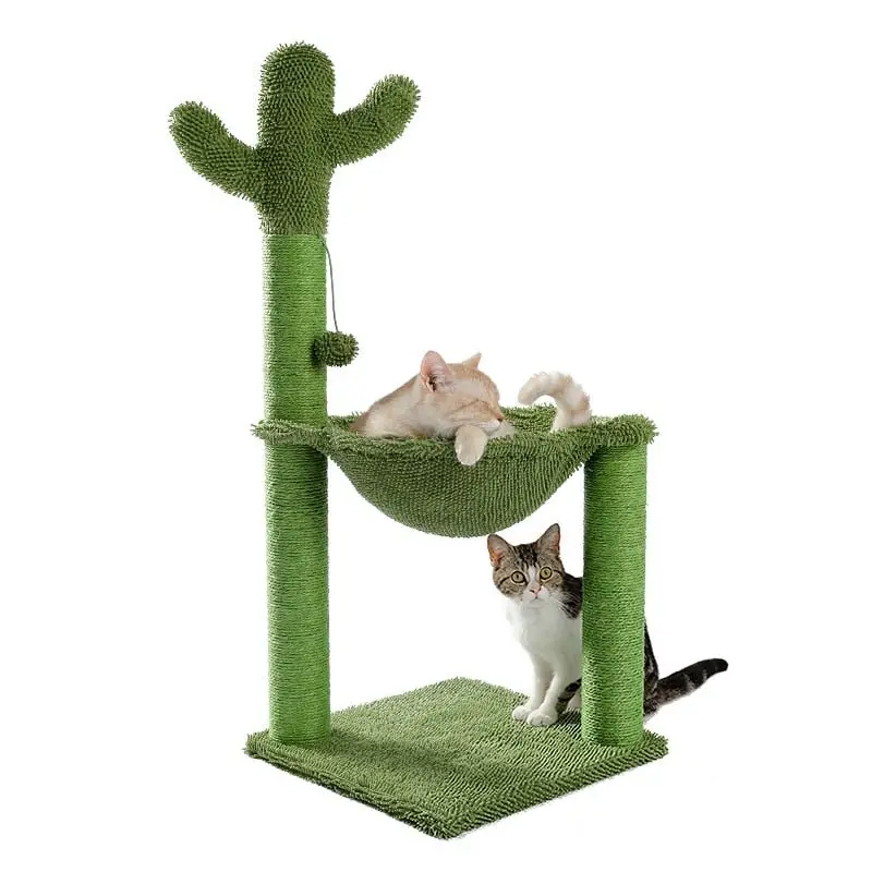 Arbre à Chat Cactus avec Hamac - Poteaux Sisal