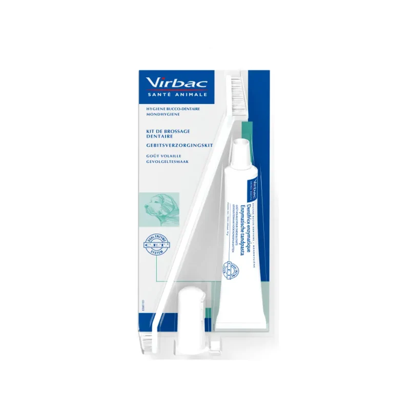 Kit Dentaire Dentifrice Enzymatique Virbac Chien Chat