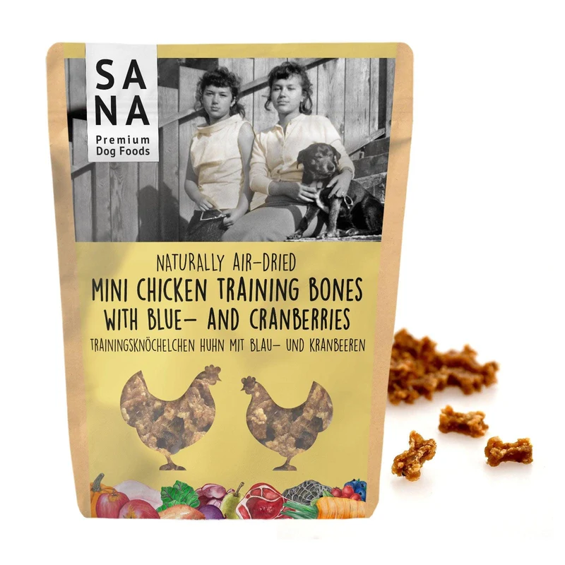 SANADOG – Mini friandises d’entraînement au poulet, myrtilles et cranberries