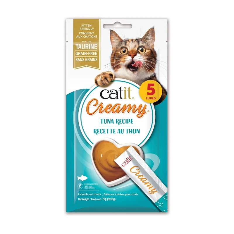Catit Creamy – Régals Crémeux, Thon, Paquet De 5