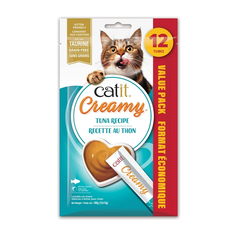 Catit Creamy – Régals Crémeux, Thon, Paquet De 12
