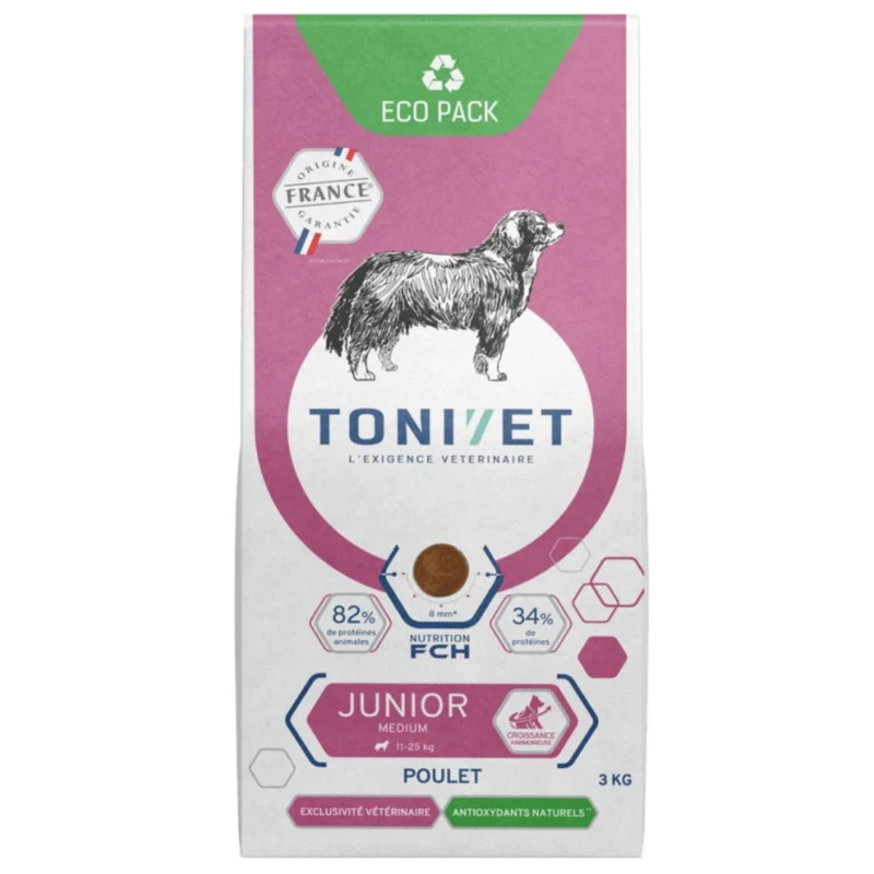 Croquettes Tonivet Chien Junior Medium