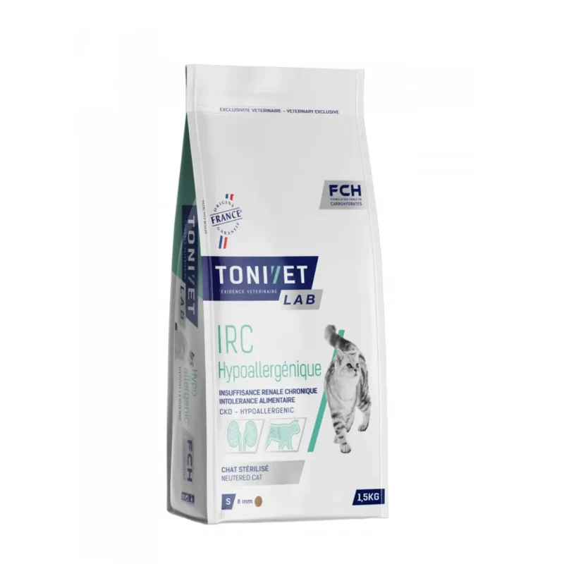 Croquettes Tonivet Chat Adulte Hypoallergénique IRC