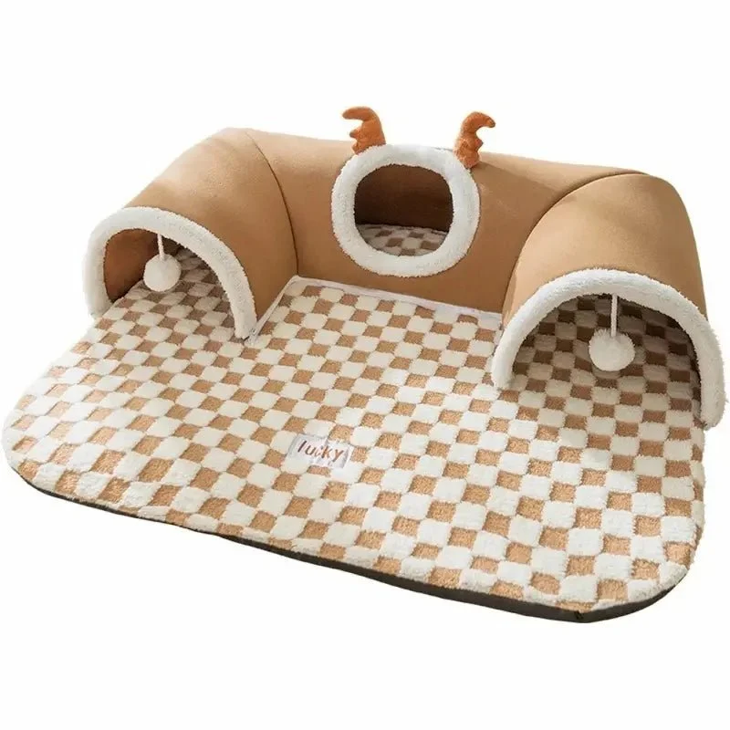 Tapis tunnel chat - Jeu & confort | CozyPaws