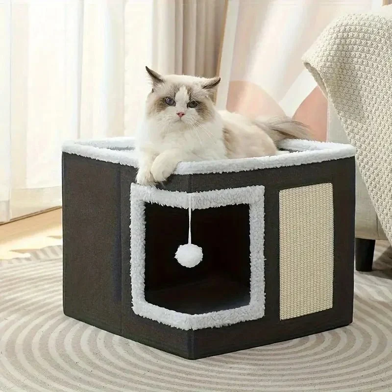 Maison cube pour chat - Confort & design | CatLuxe