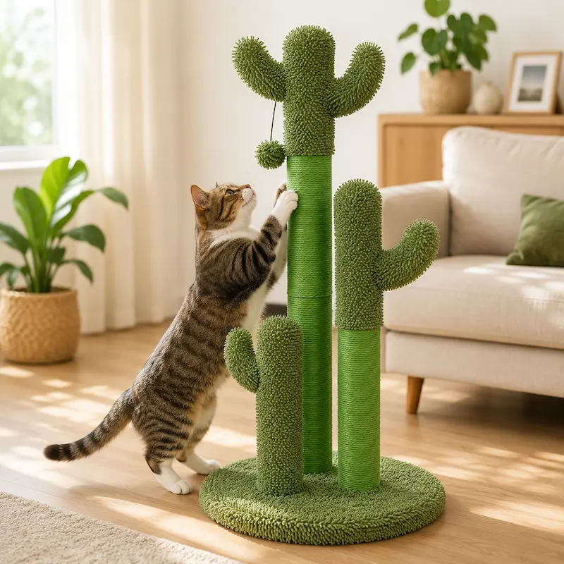 Griffoir chat 3 cactus - Protège vos meubles | CactiCat
