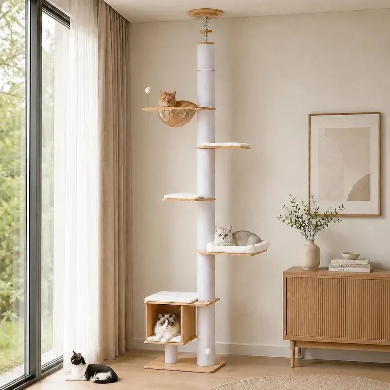 Arbre à chat du sol au plafond - Stable | CatVera