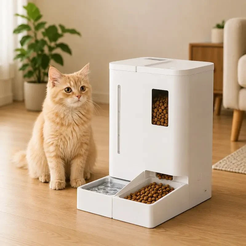Distributeur automatique eau et croquettes chat - Contrôle à distance | FeedPro