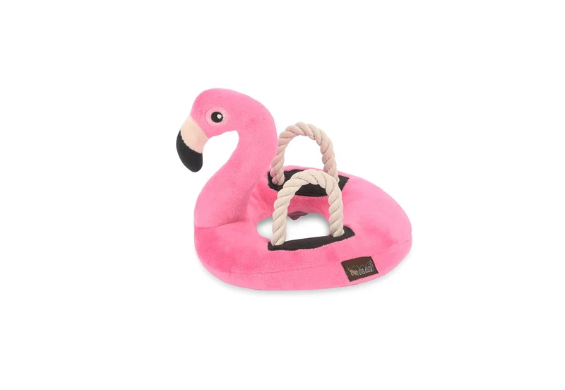 Peluche pour chien flamant rose