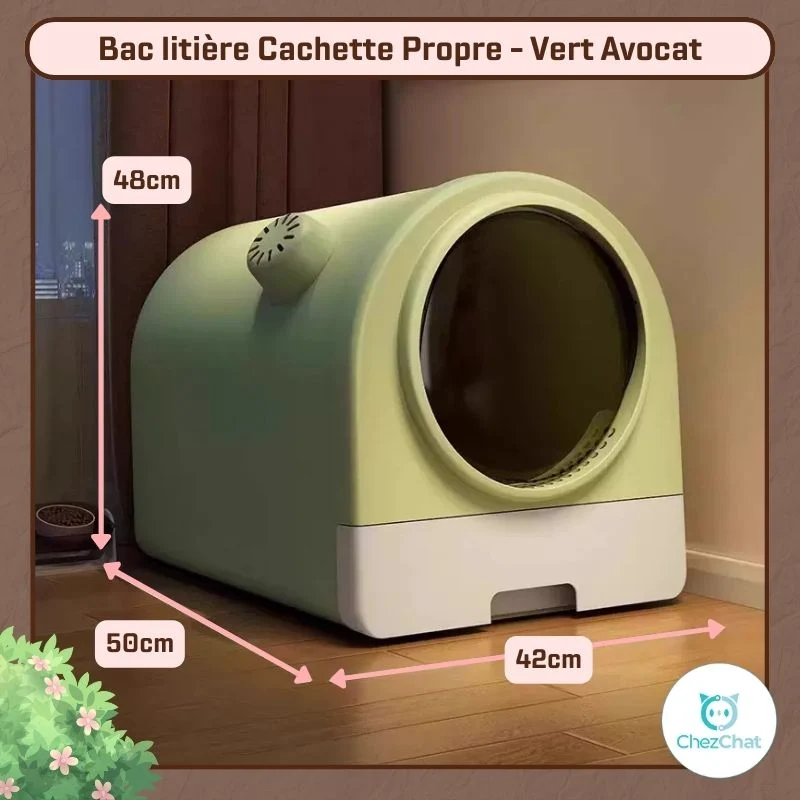 Bac à litière pour chat - Cachette Propre