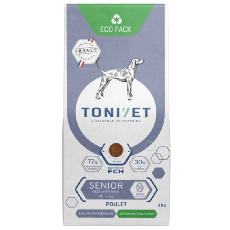 Croquettes Tonivet Chien Senior Medium & Maxi