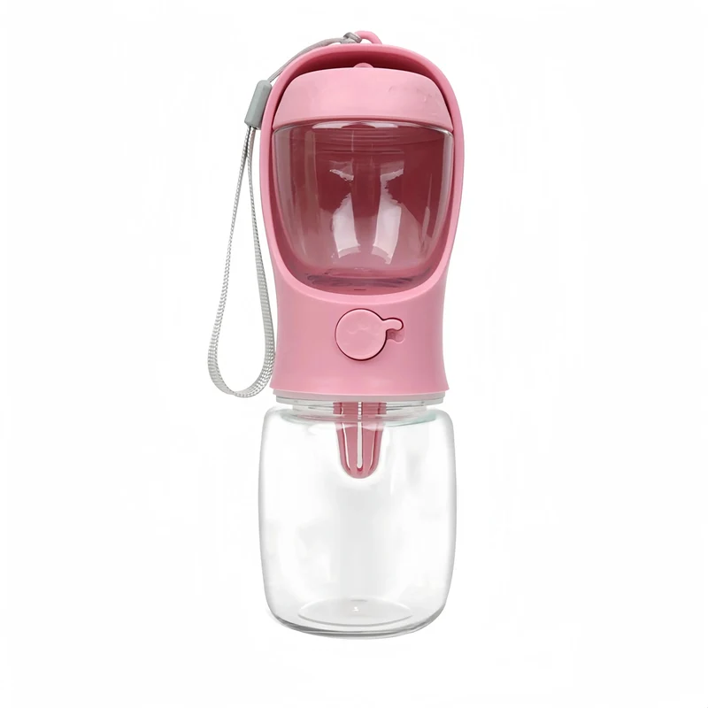 Bouteille d'eau portable 2-en-1 pour chiens et chats en balade