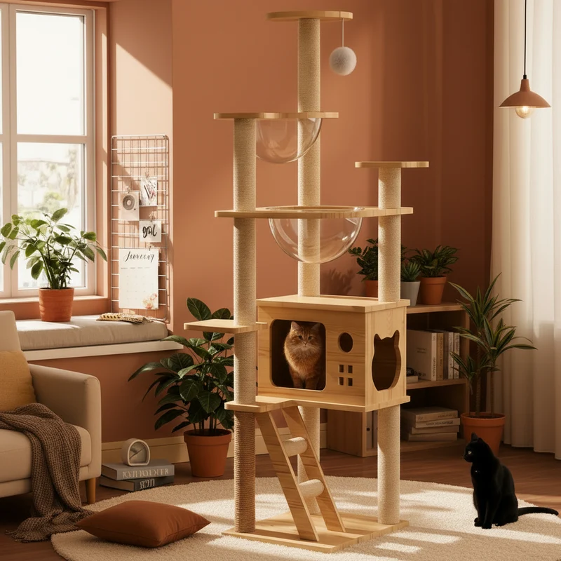 Arbre à Chat en bois -MODERN