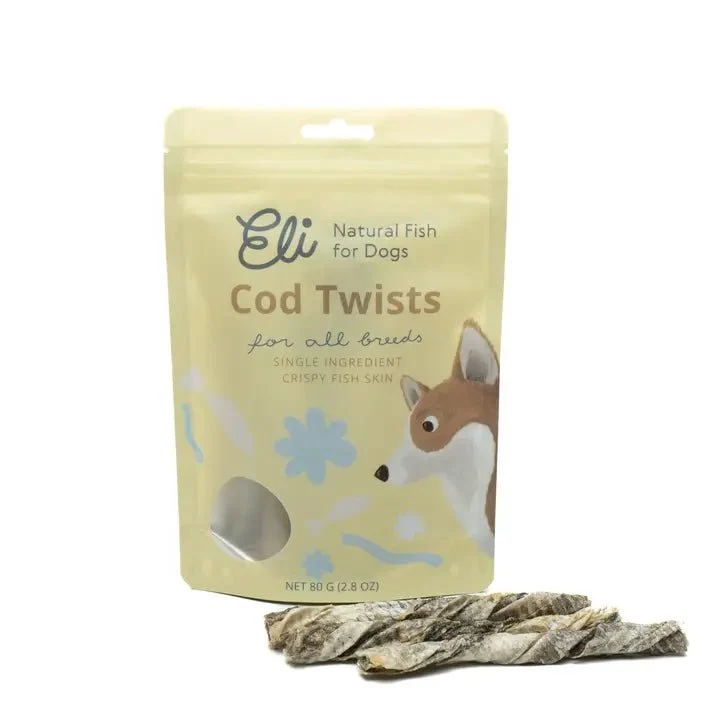 Torsades de peau de morue séchée pour chien Eli 🐟