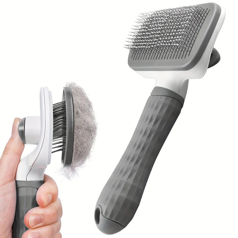 Brosse de toilettage 2-en-1 pour chien et chat - massage et démêlage anti-poils