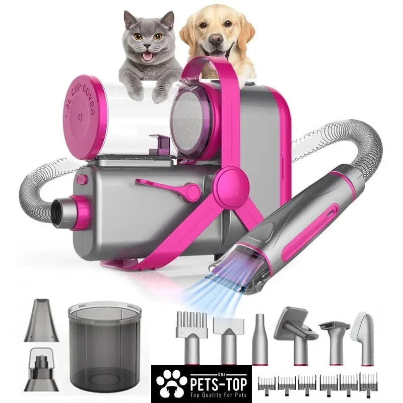 Kit de toilettage 10-en-1 pour chien et chat - tondeuse, aspirateur et séchage