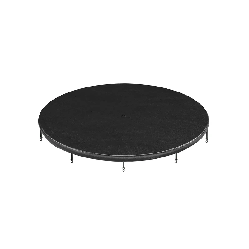 Housse de trampoline bâche de protection diamètre 305 cm avec trou d’évacuation d’eau protection contre la pluie le soleil la neige sangles élastiques crochets noir stc010b01 12_0001979