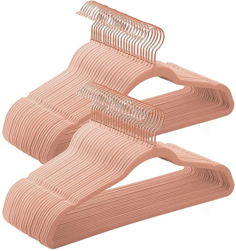 Lot de 20 cintres fins et résistants pour manteaux chemises 41,5 x 21,5 cm grande capacité de charge en velours noir 12_0010543