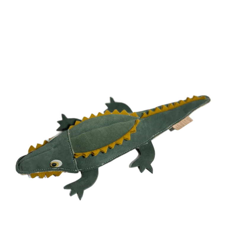 Jouet crocodile en daim