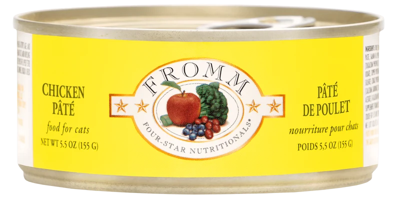 Fromm Four-Star - Chat Adulte Pâté de Poulet, Canard et Saumon - Nourriture Humide pour Chats
