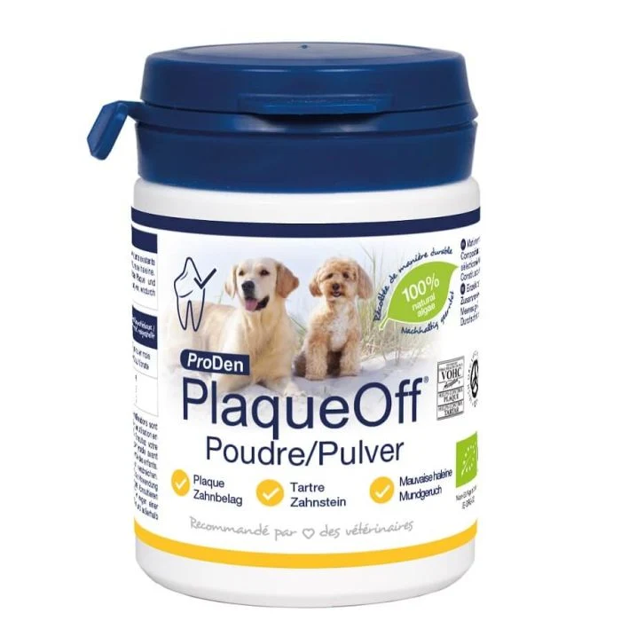 Poudre anti tartre naturel chien et chat – haleine fraîche & dents saines