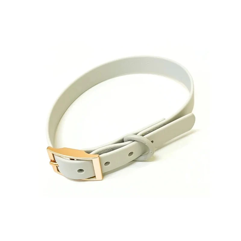 Collier pour chien imperméable PVC Gris Perle – Cancer