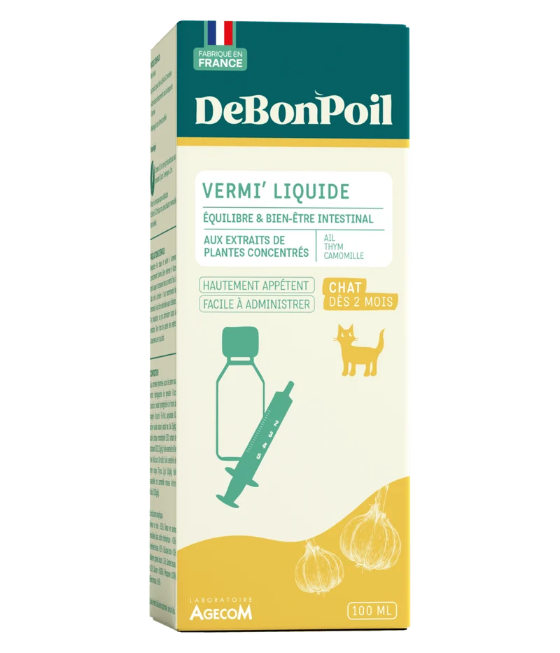 Vermifuge naturel chat liquide DeBonPoil 100ml