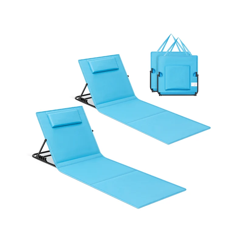 Chaise longue transat de plage bain de soleil dossier inclinable portable avec bandoulières pour camping jardin piscine 158 x 55 cm 12_0004962