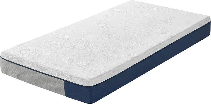 Matelas 160 x 200 cm soutien mi-ferme 7 zones confort optimal housse respirante amovible en mousse bleu 12_0012761