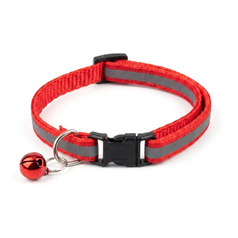 Collier Chat Anti Étranglement Réfléchissant avec Clochette