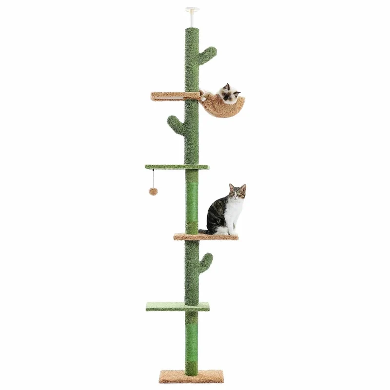 Arbre à chat à 5 niveaux du sol au plafond