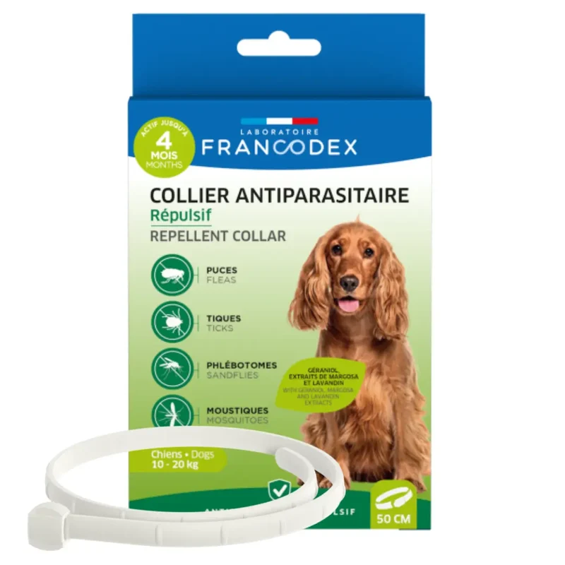 Collier Antiparasitaire Répulsif Chien 10 à 20kg Francodex