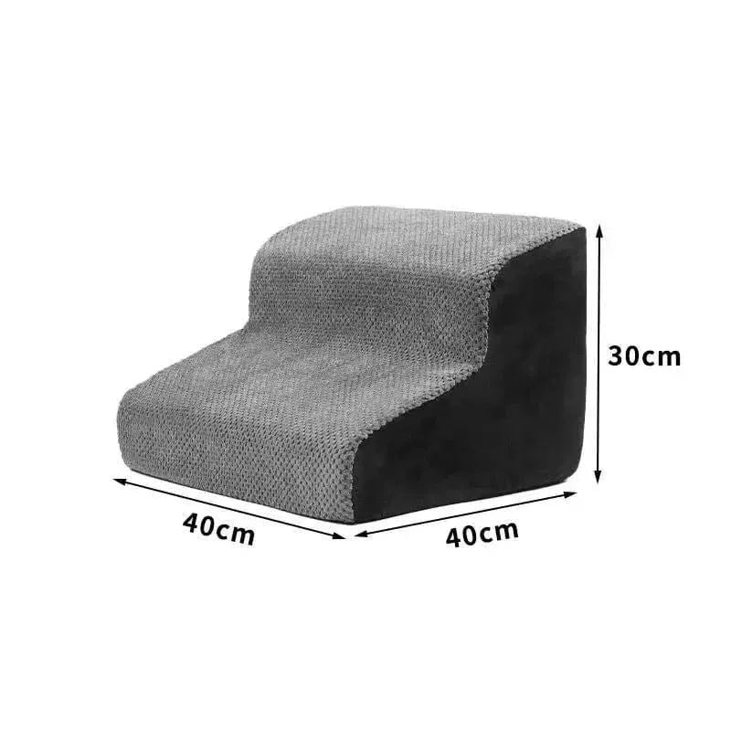 Rampe d'escalier lavable pour animaux – mousse mémoire, 2 ou 3 marches