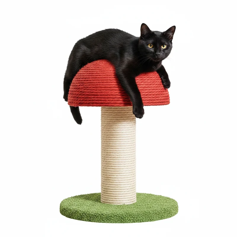 Griffoir pour chat en forme de champignon