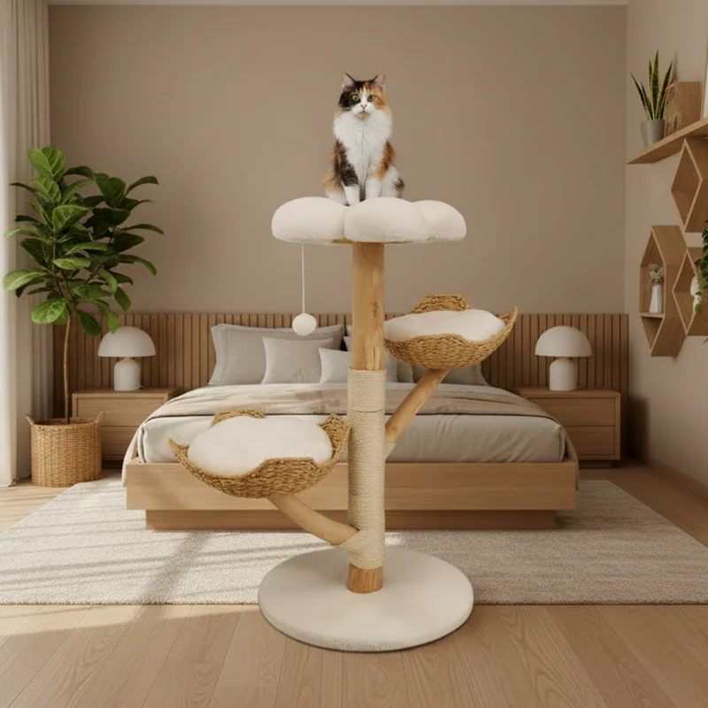 Arbre à Chat en Bois -COTTAGE