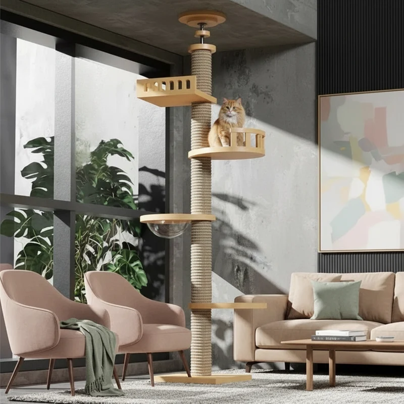 Arbre à Chat Design XXL en Bois -TREE HOUSE 3