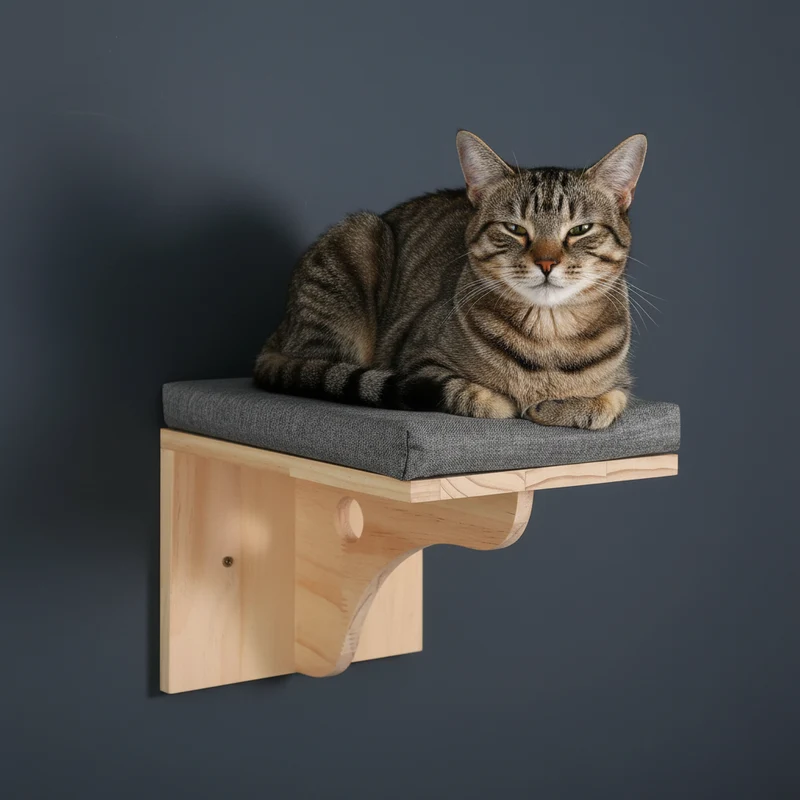 Arbre à chat mural en Bois -SMART STEP