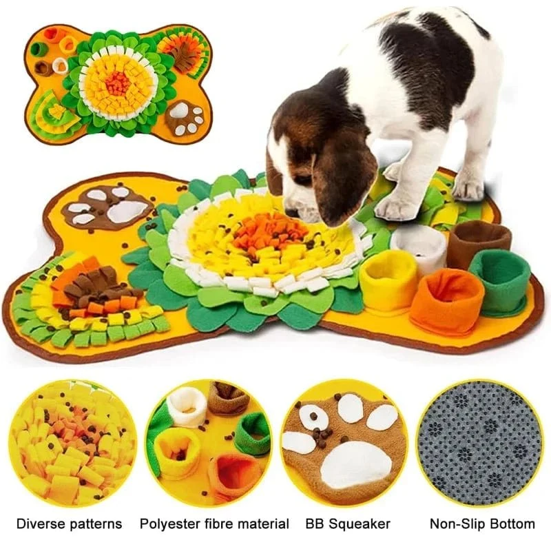 Tapis de reniflage interactif pour chien, chat et lapin
