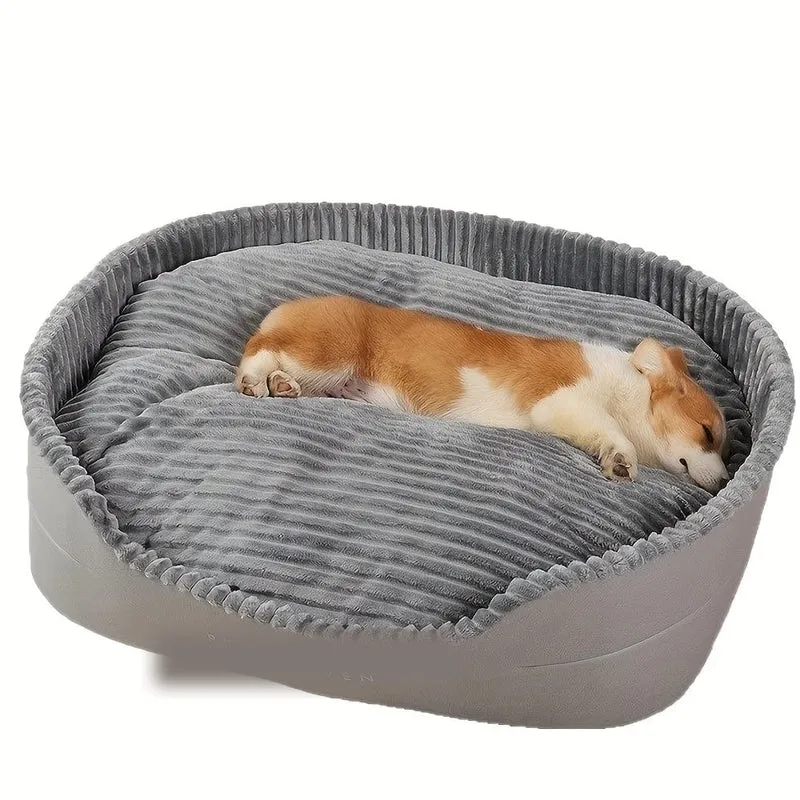 Lit ovale orthopédique pour chien et chat, confort optimal pour les articulations