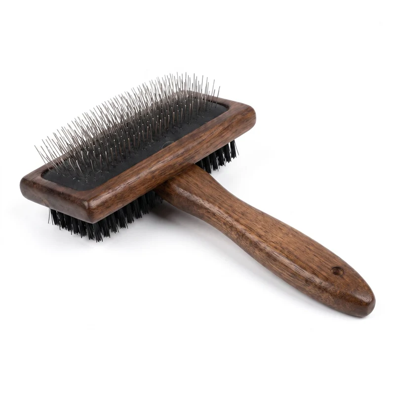 Brosse Chat Poil Long Durable en Bois