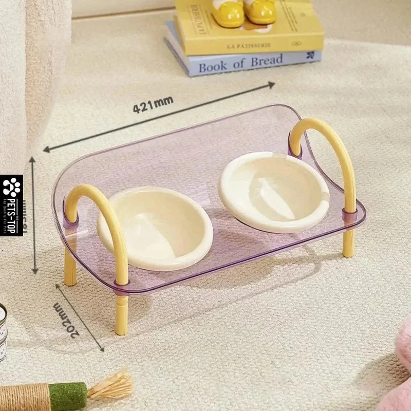 Bols doubles surélevés réglables – gamelles ergonomiques pour chien et chat