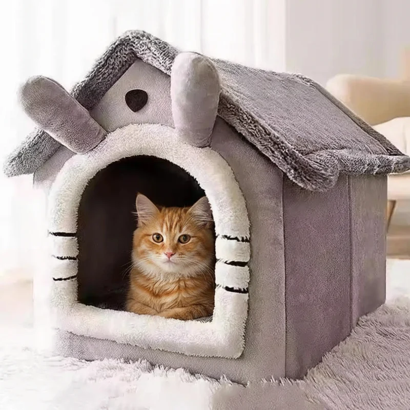 Maison tente pour chat en peluche