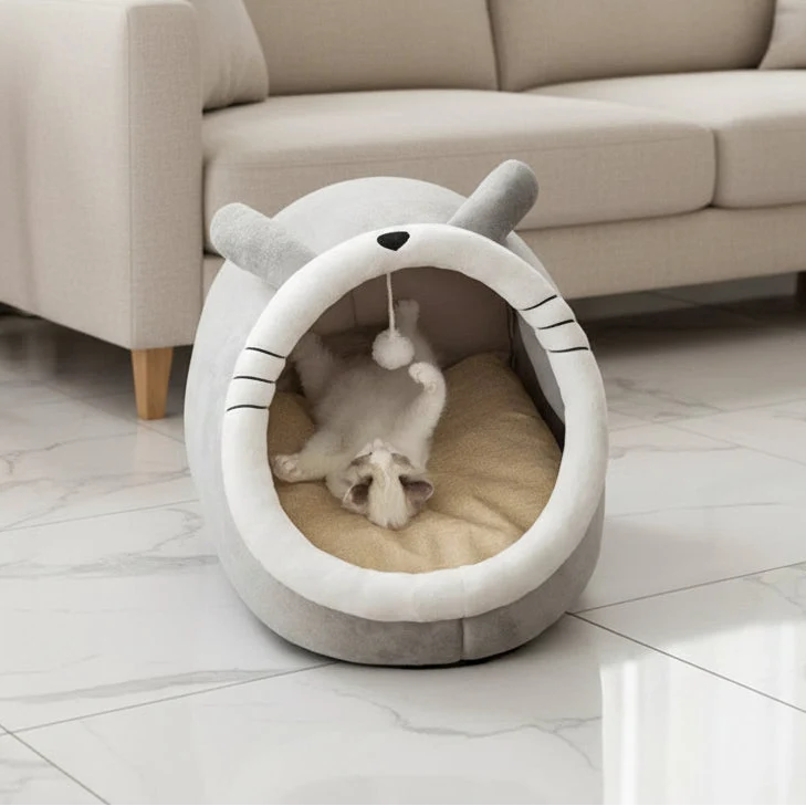 Lit tente pour chat semi-fermé