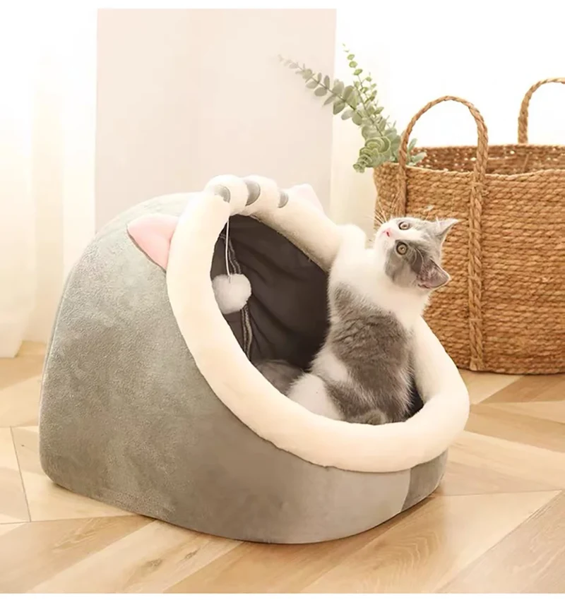 Lit tente pour chat semi-fermé
