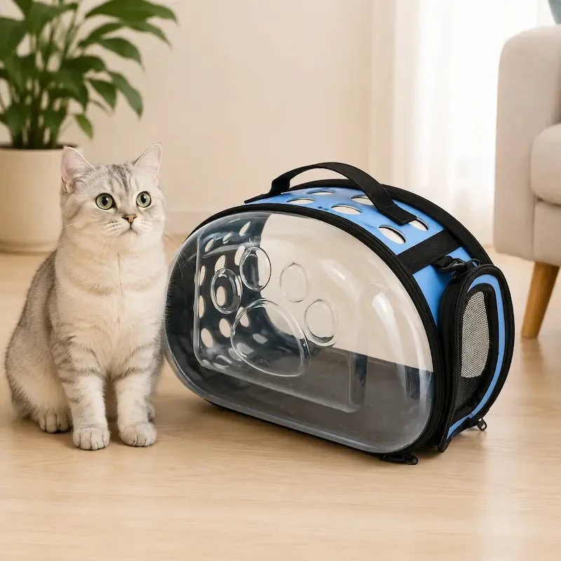 Sac de transport transparent pour chat - Vue panoramique | ClearCat